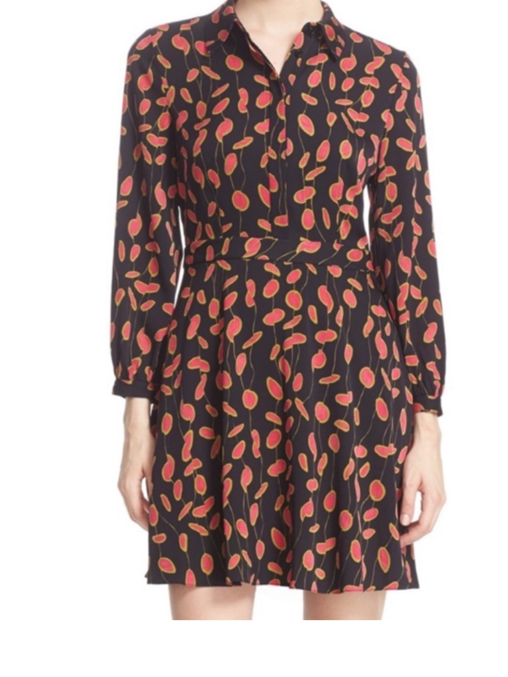 Diane Von Furstenberg Chrissie Glissade Fuchsia Jewel Silk Blend Dress size 14